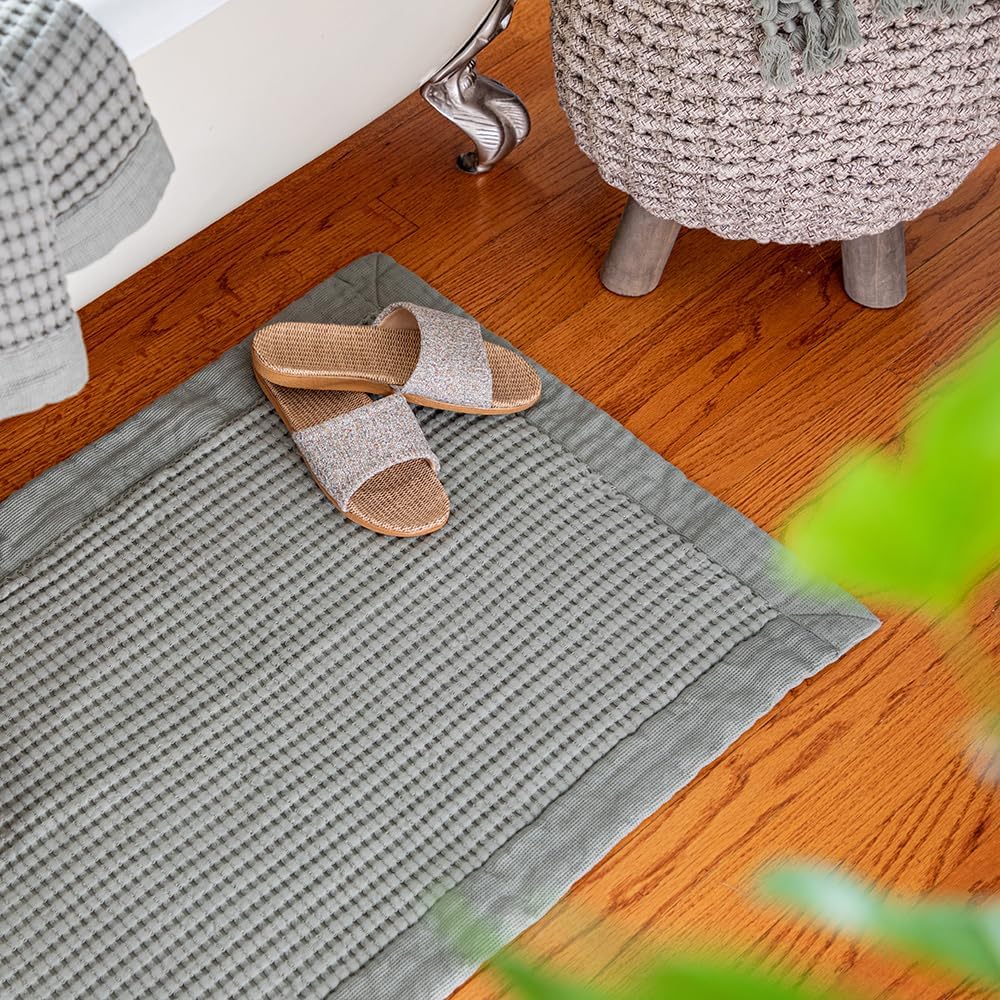 GILDEN TREE Sage Grey Cotton Bath Mat