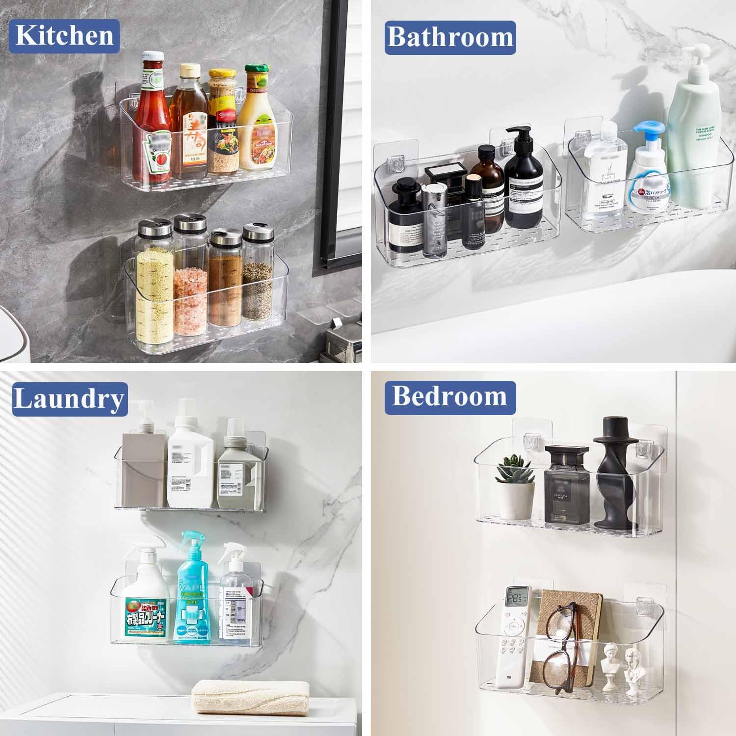 UNIKON Clear Bath Toy Storage Organizer 2 Pack