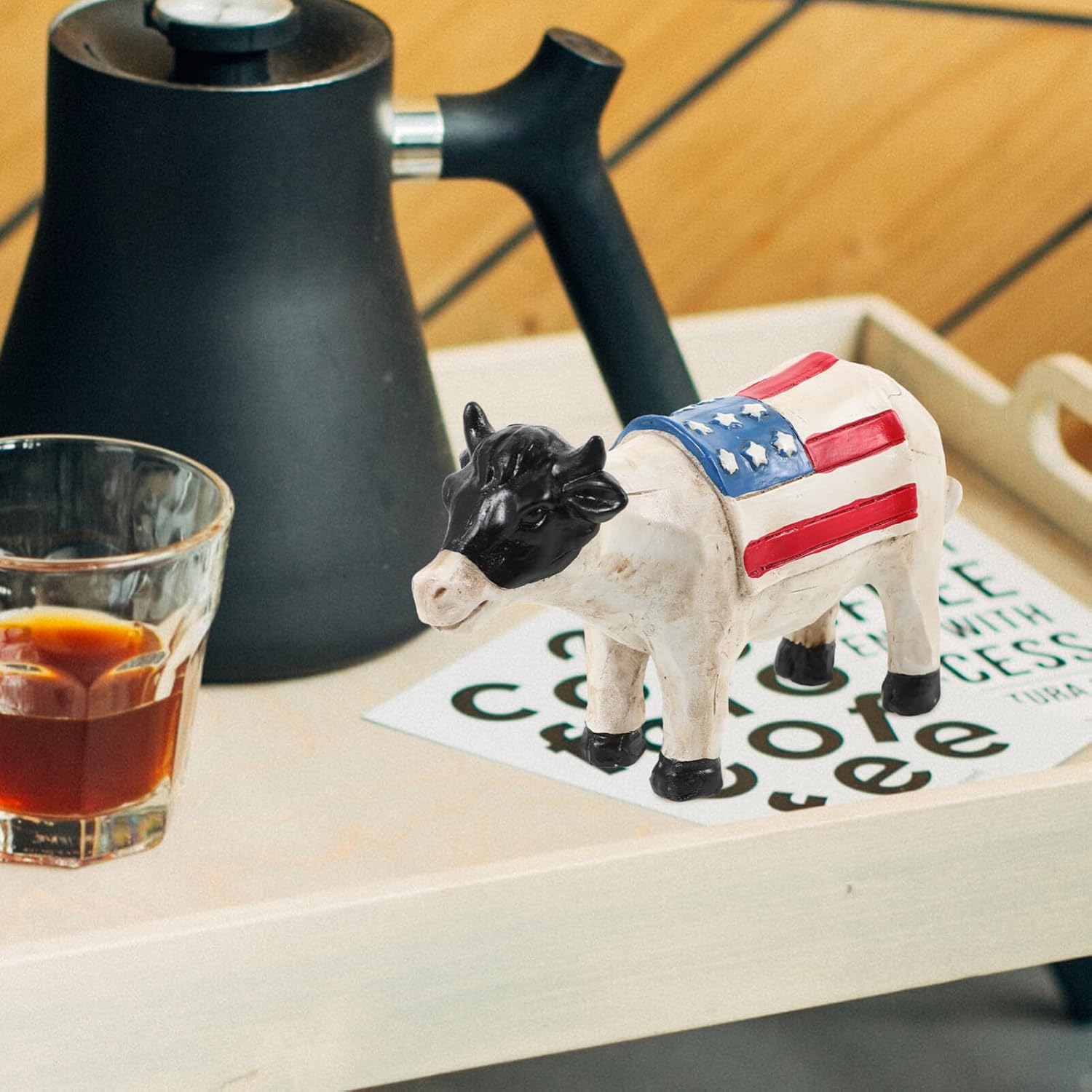 Garneck Patriotic Cow Statue 4th of July Decor