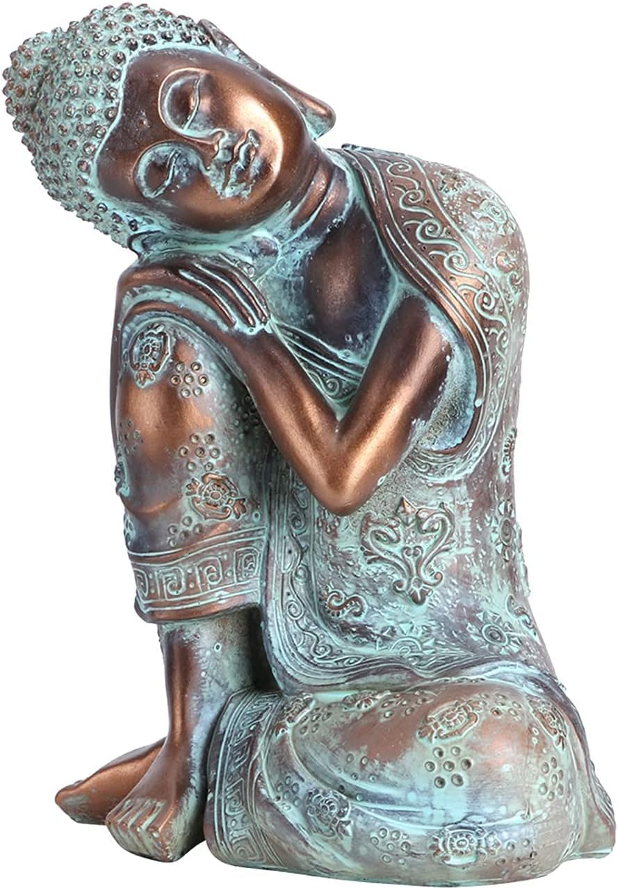 Hand Painted Buddha Statue Southeast Asian Style Decor