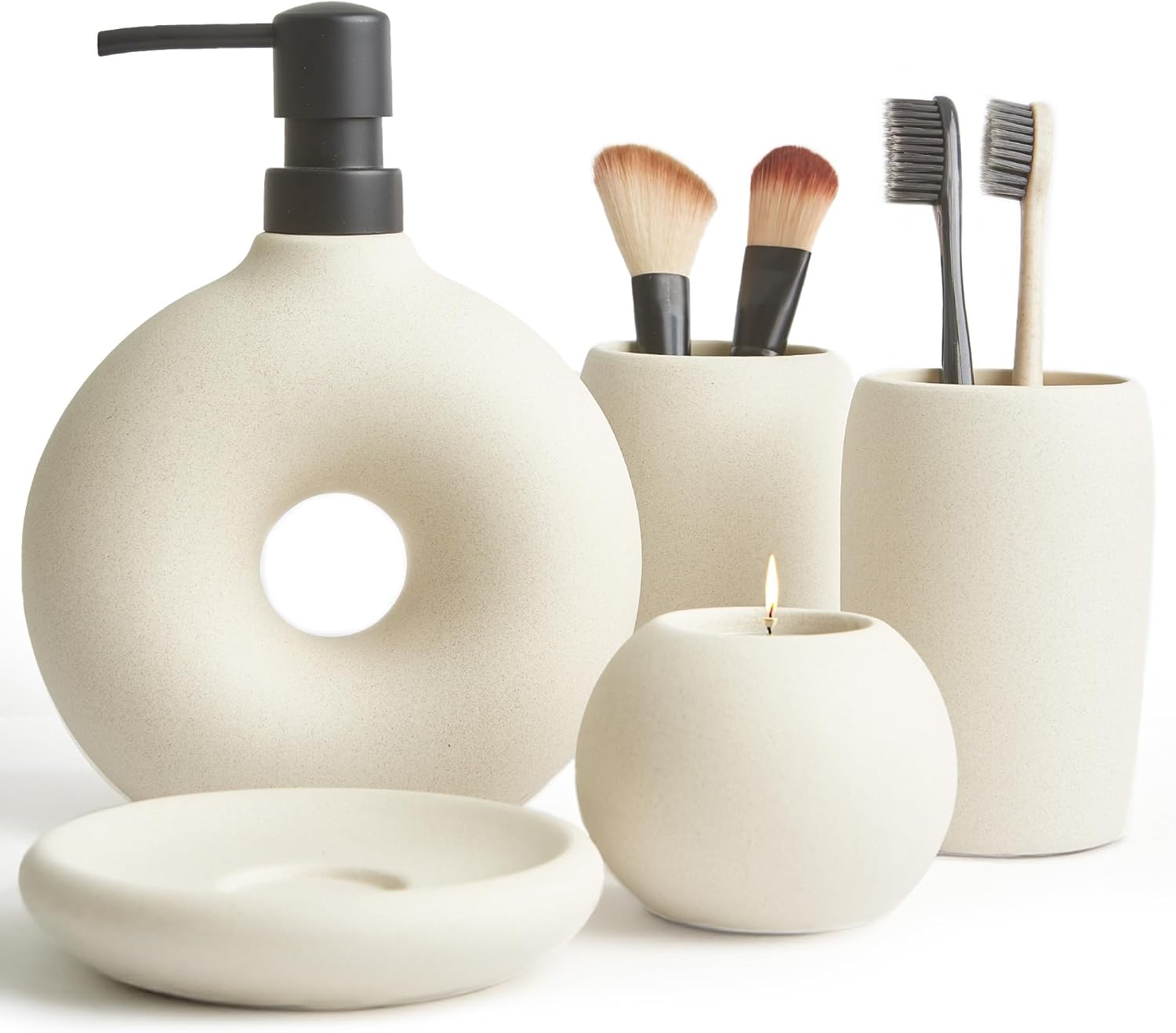 Terramoza Ceramic Bathroom Accessory Set 5 Pcs