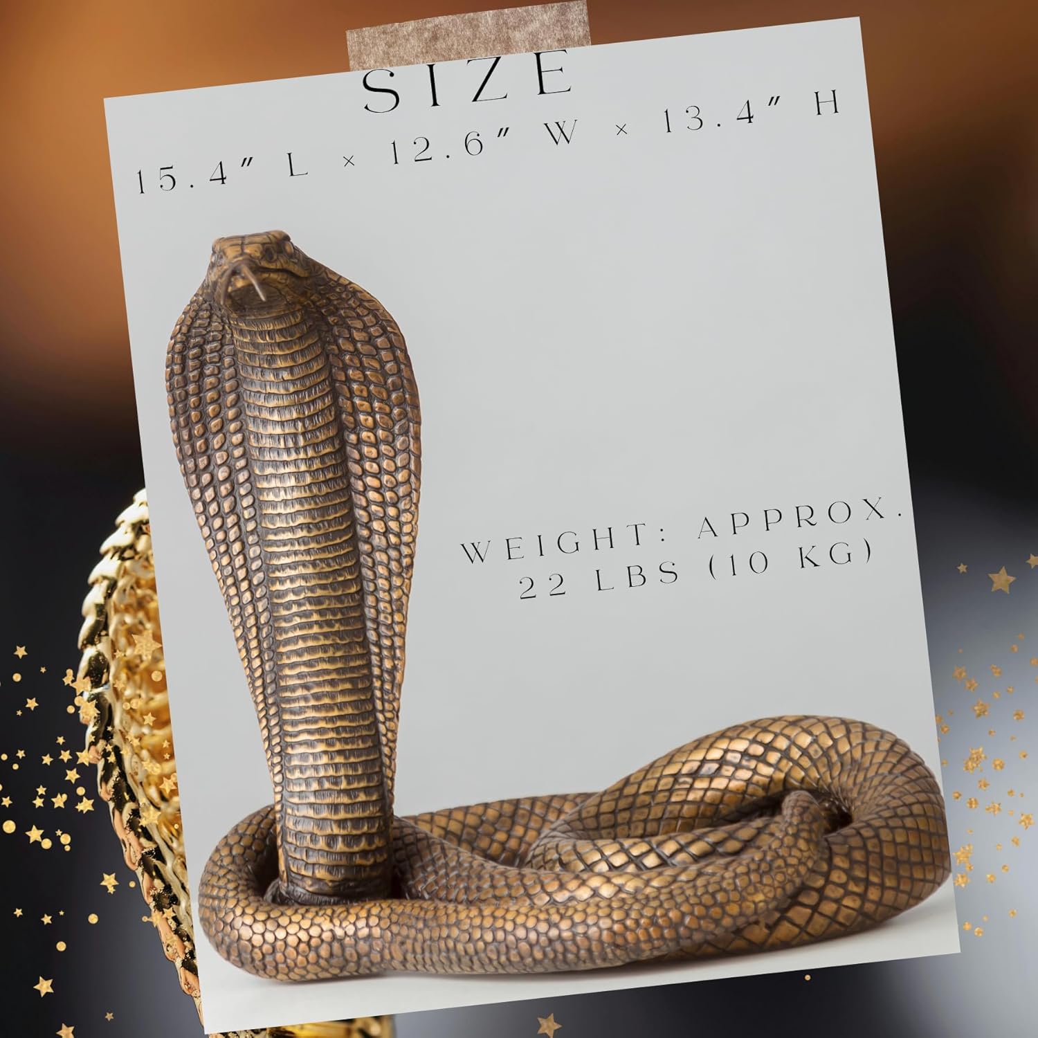 YouFine Bronze King Cobra Sculpture 134 Lifelike Statue 1