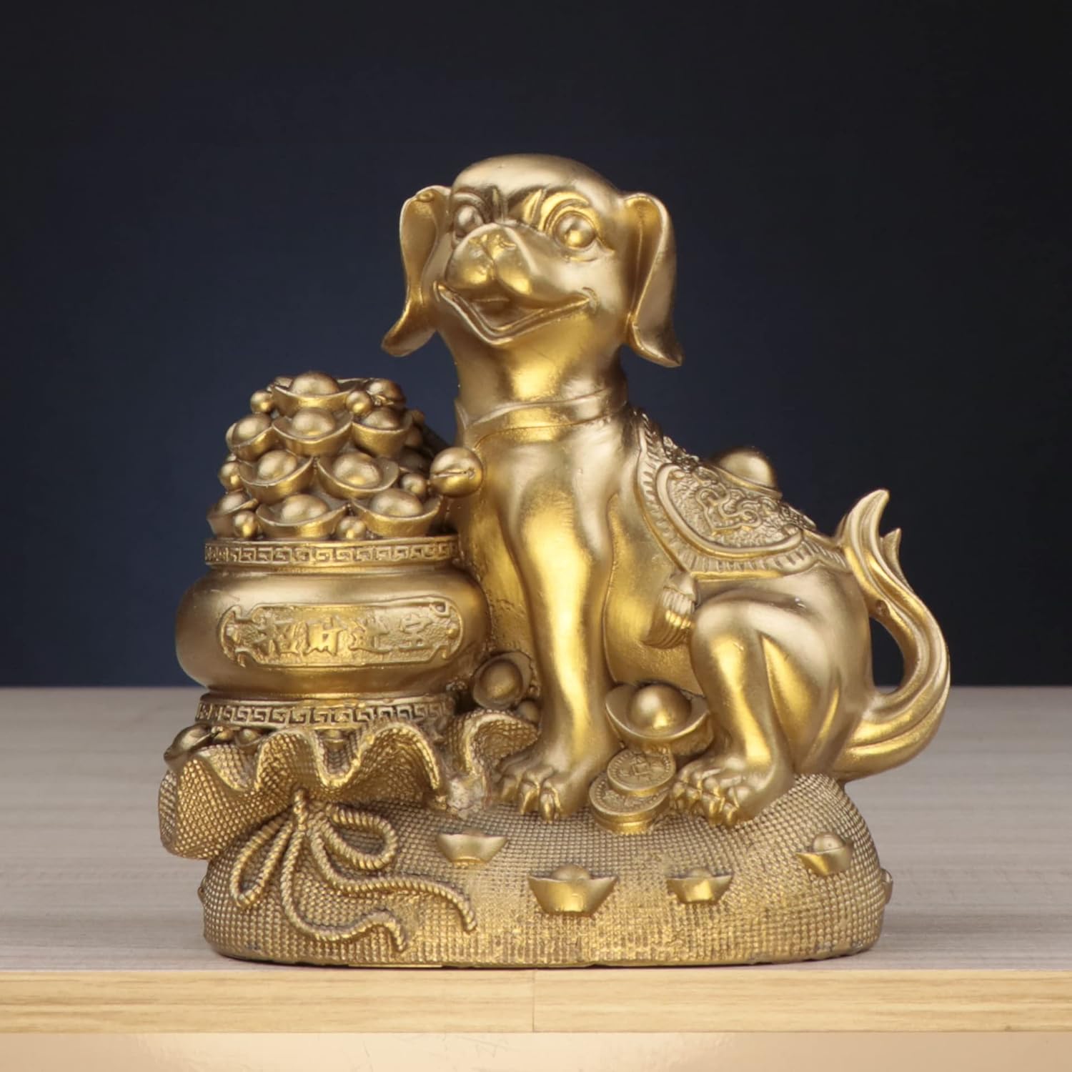 Usoway Home Office Decor Collectible Figurine Copper Dog