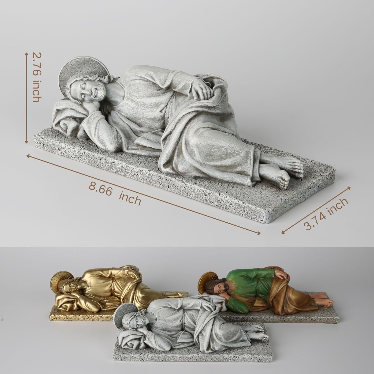 DevotedWalls 9 Inch Sleeping St Joseph Statue