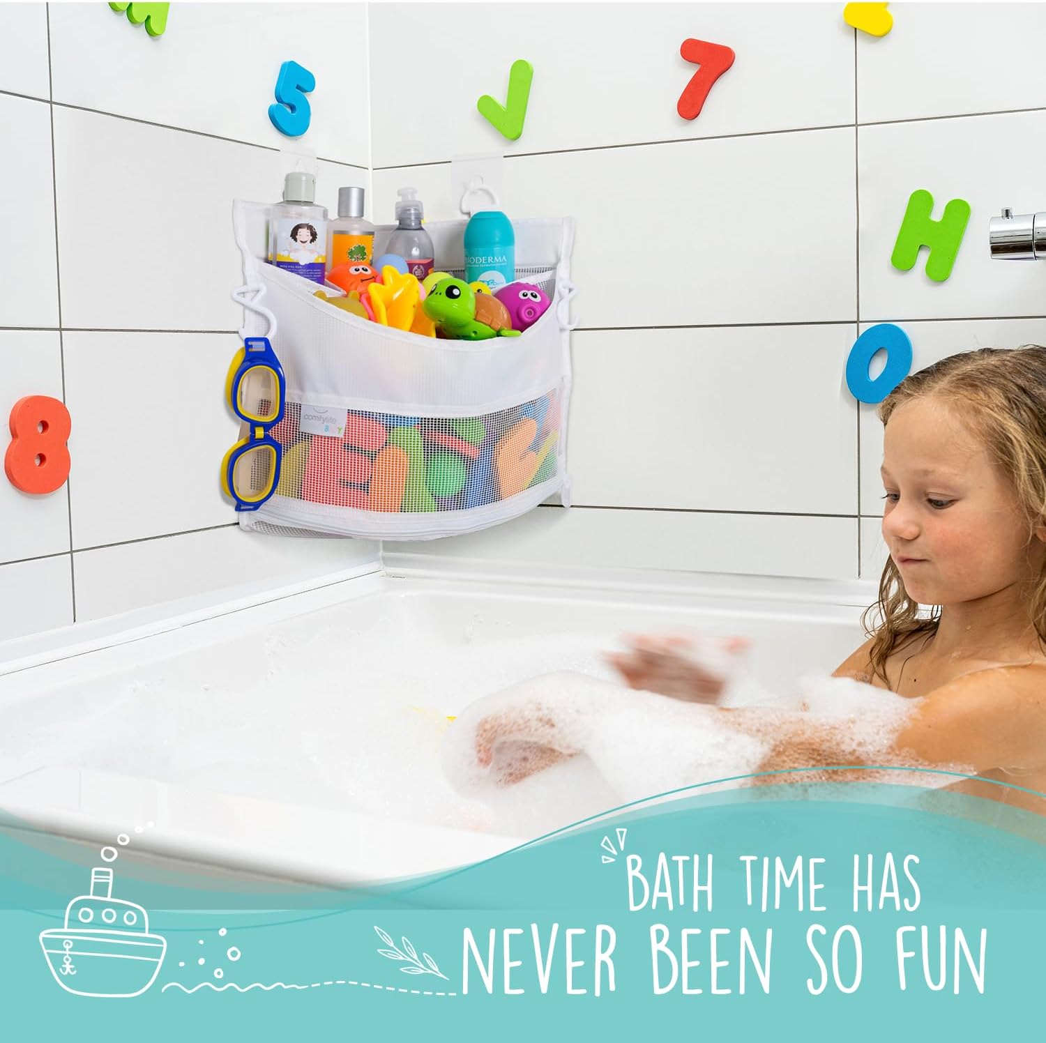 Comfylife Mesh Bath Toy Holder Organizer 1