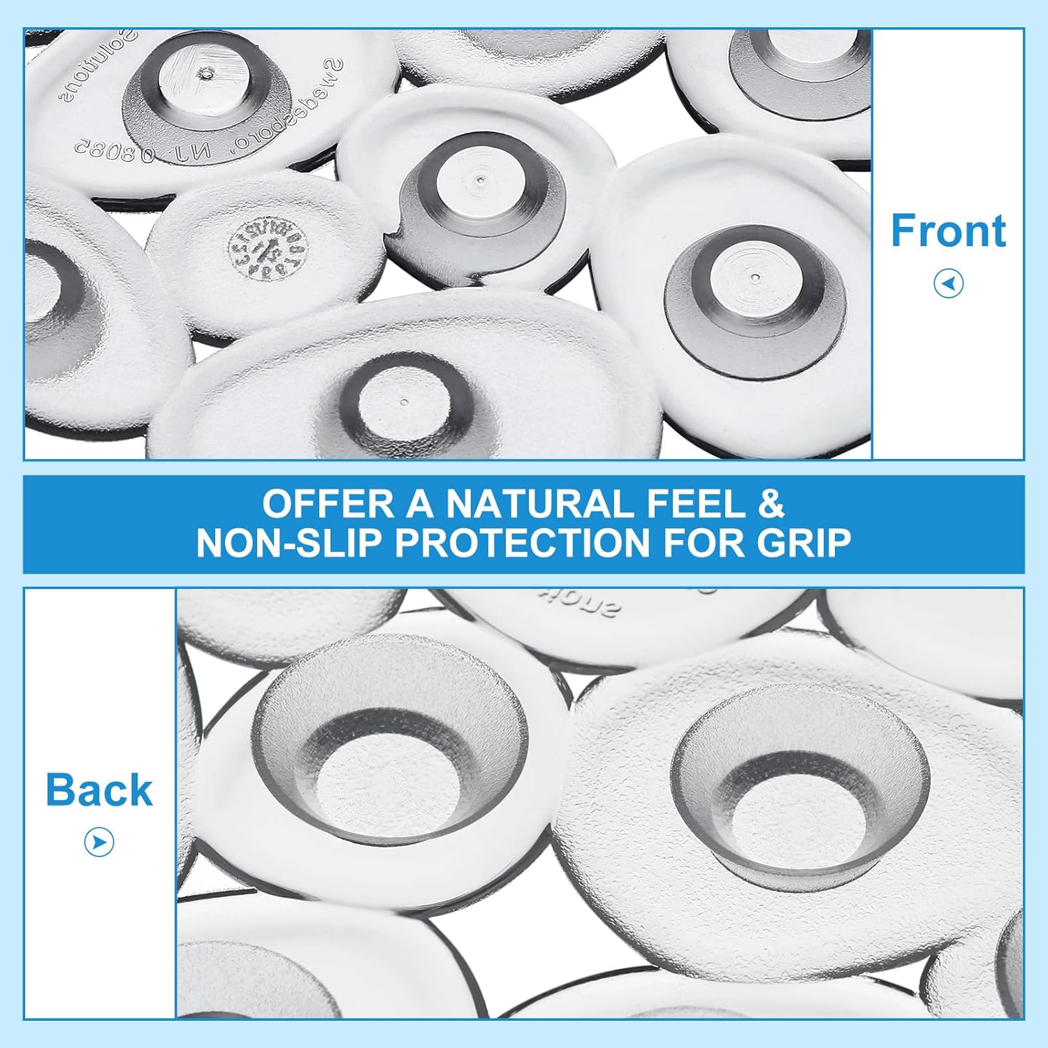 Riakrum Non-Slip Bath Treads with Suction Cups - 12 Count Set Gray