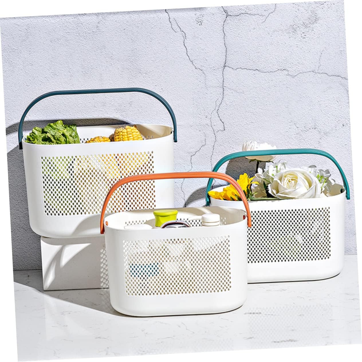 GLEAVI Portable Shower Basket with Handles 1