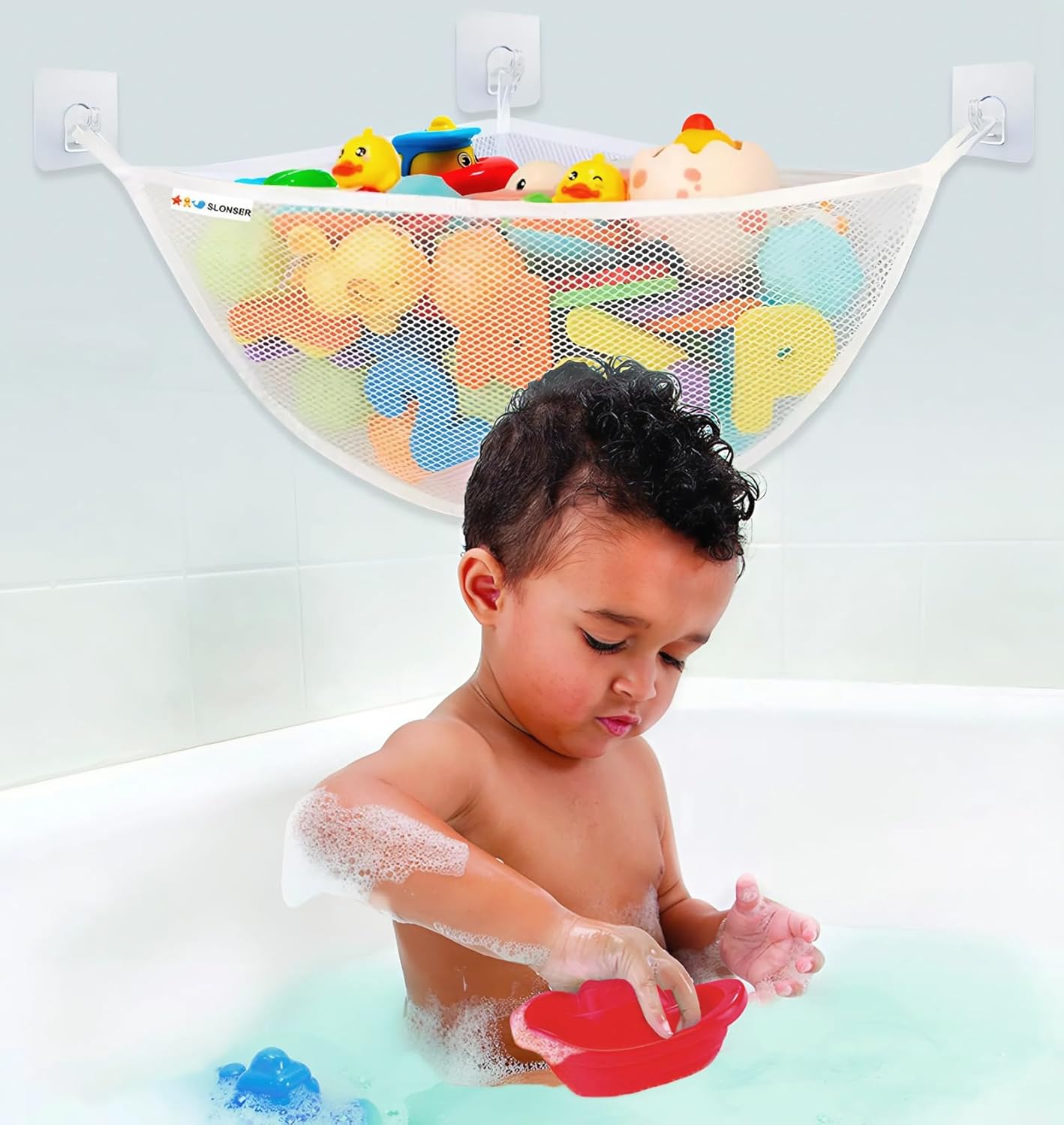 Slonser Bath Toy Holder Corner with Suction Cups