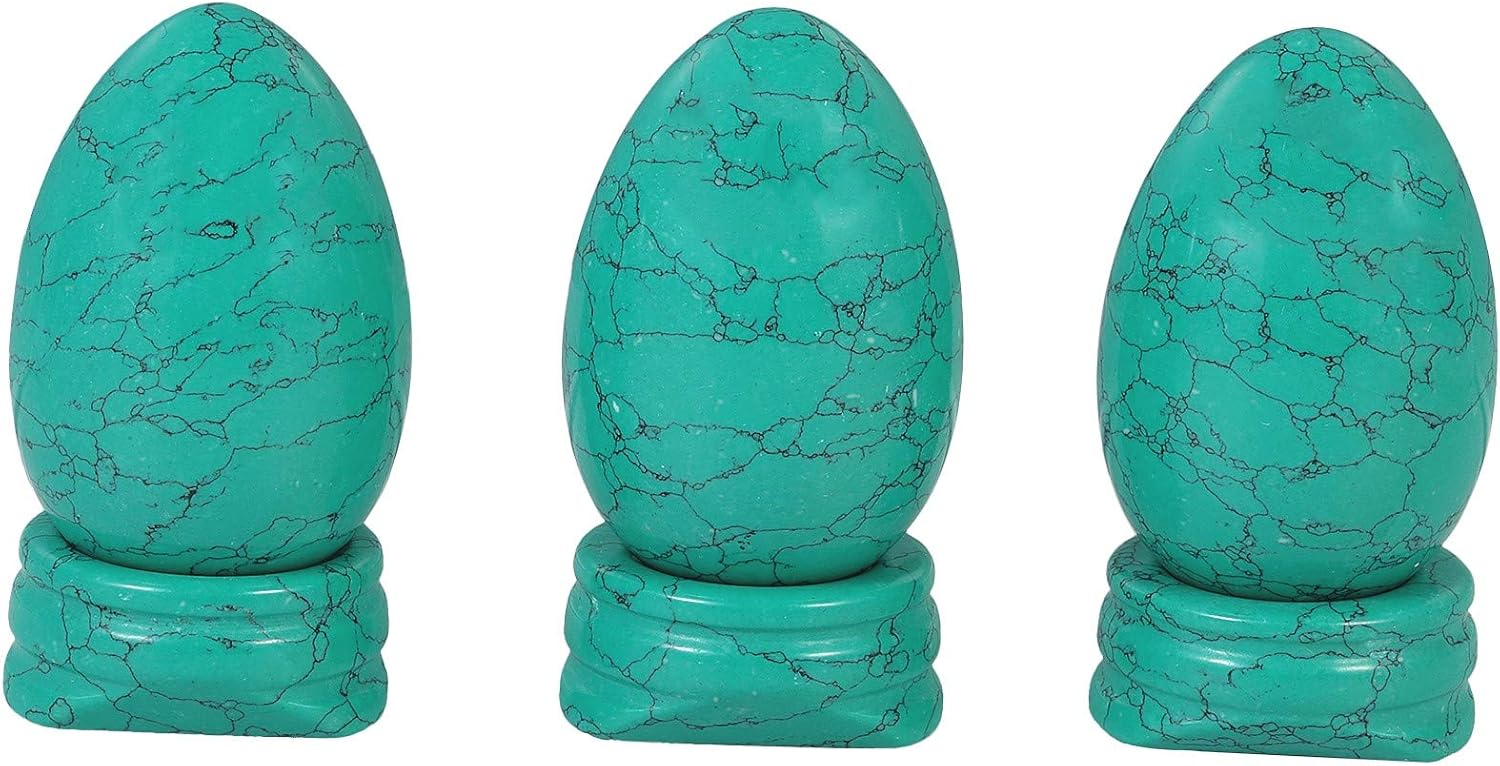 Amogeeli Healing Crystal Egg with Stone Stand 1