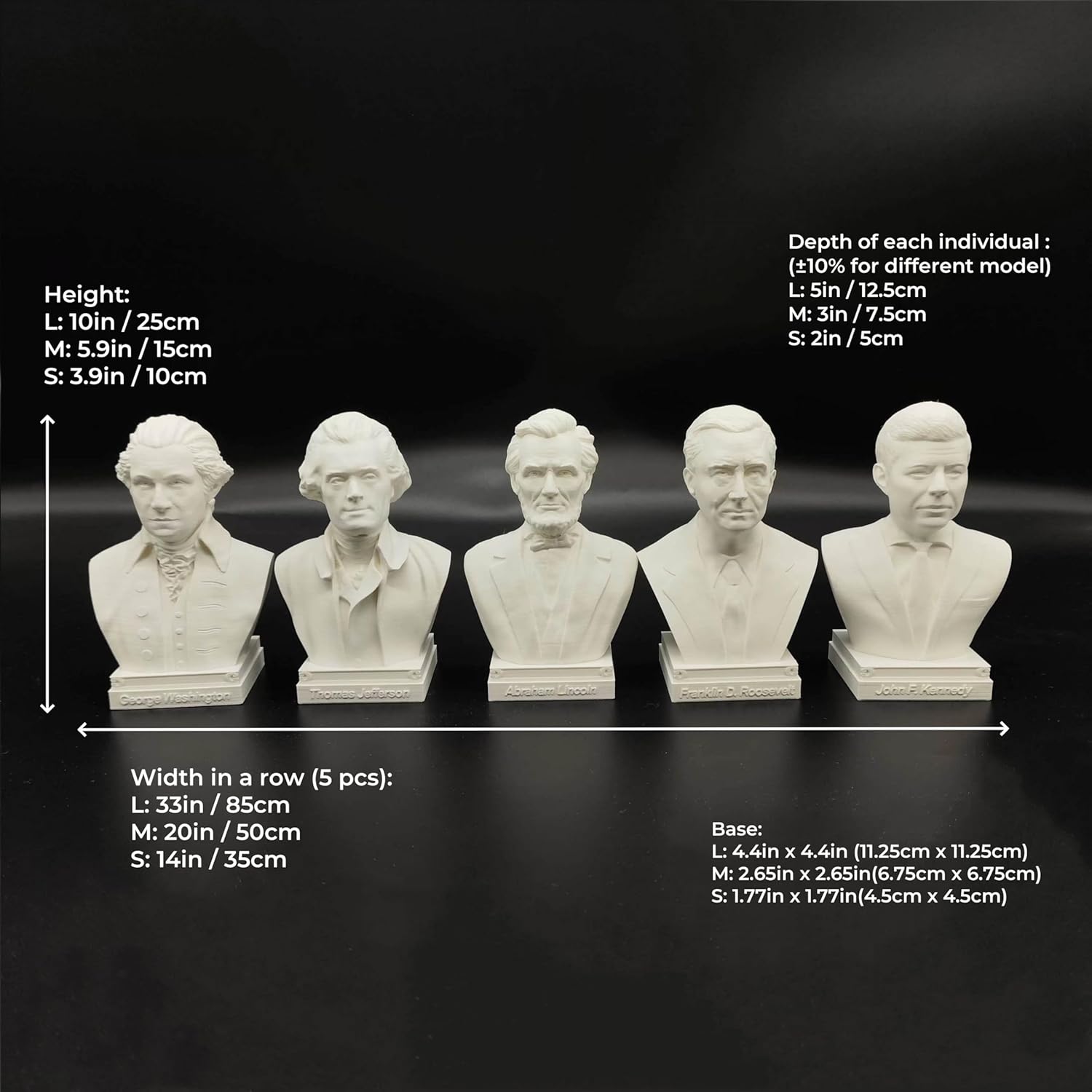 US President Founding Fathers Bust Sculptures Set of 5