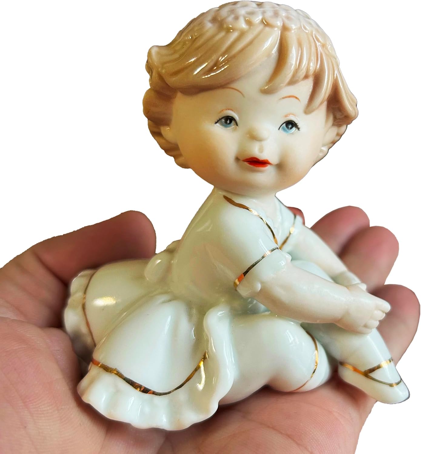 MTME Golden Princess Porcelain Sculpture Decor