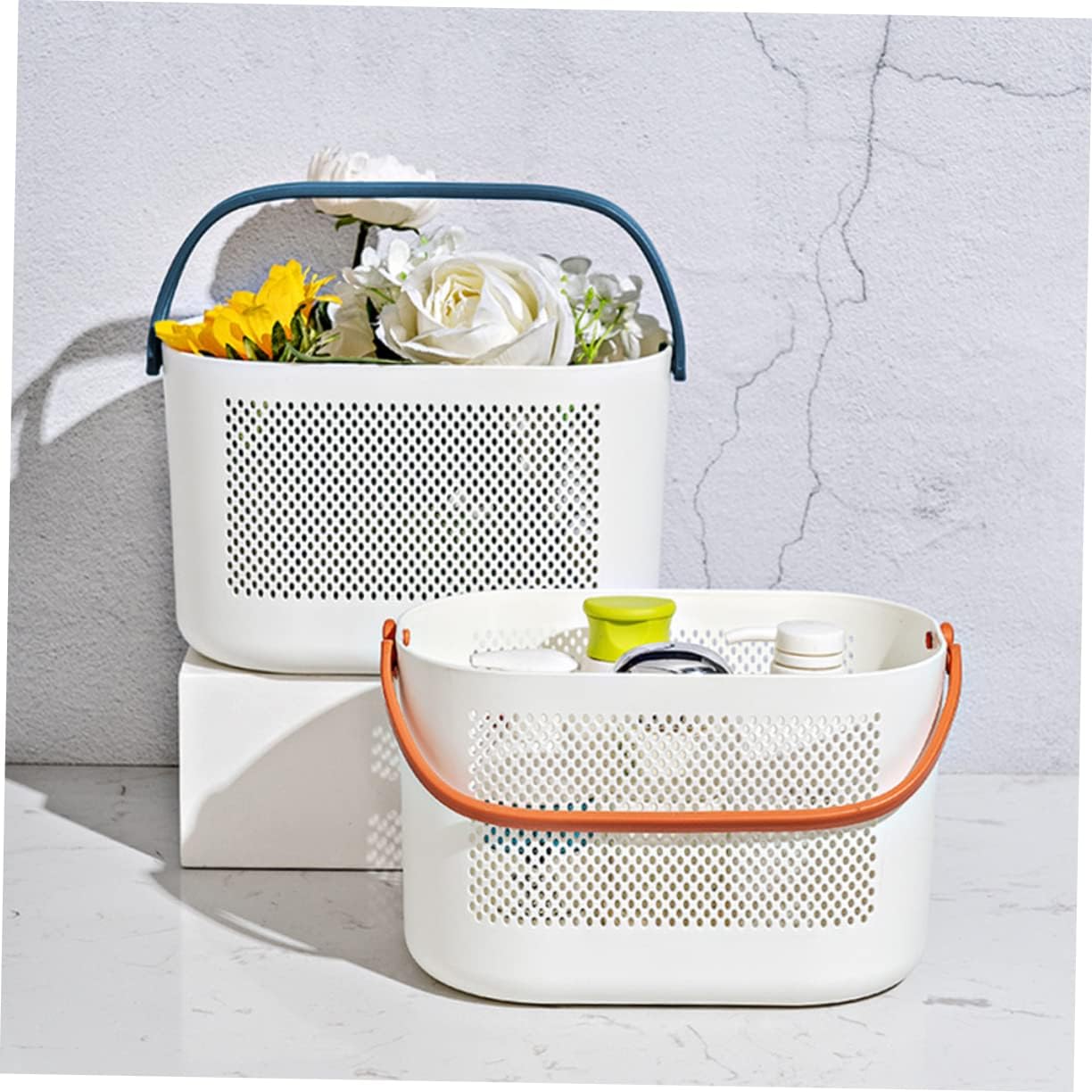 Portable Shower Storage Basket Organizer for Bathroom and Pantry