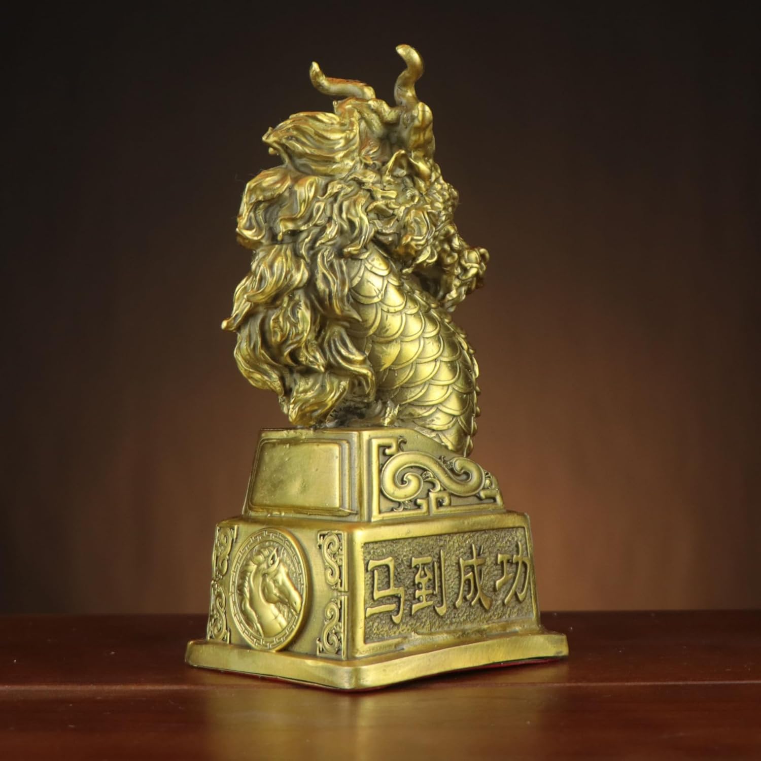 Usoway Full Copper Dragon Year Ornament Home Dcor