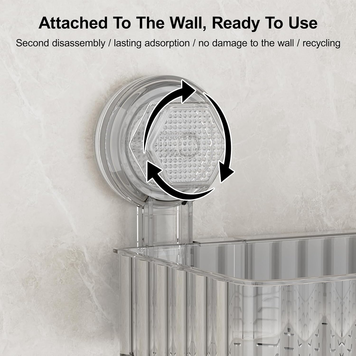 Ankoox Removable Suction Cup Shower Caddy