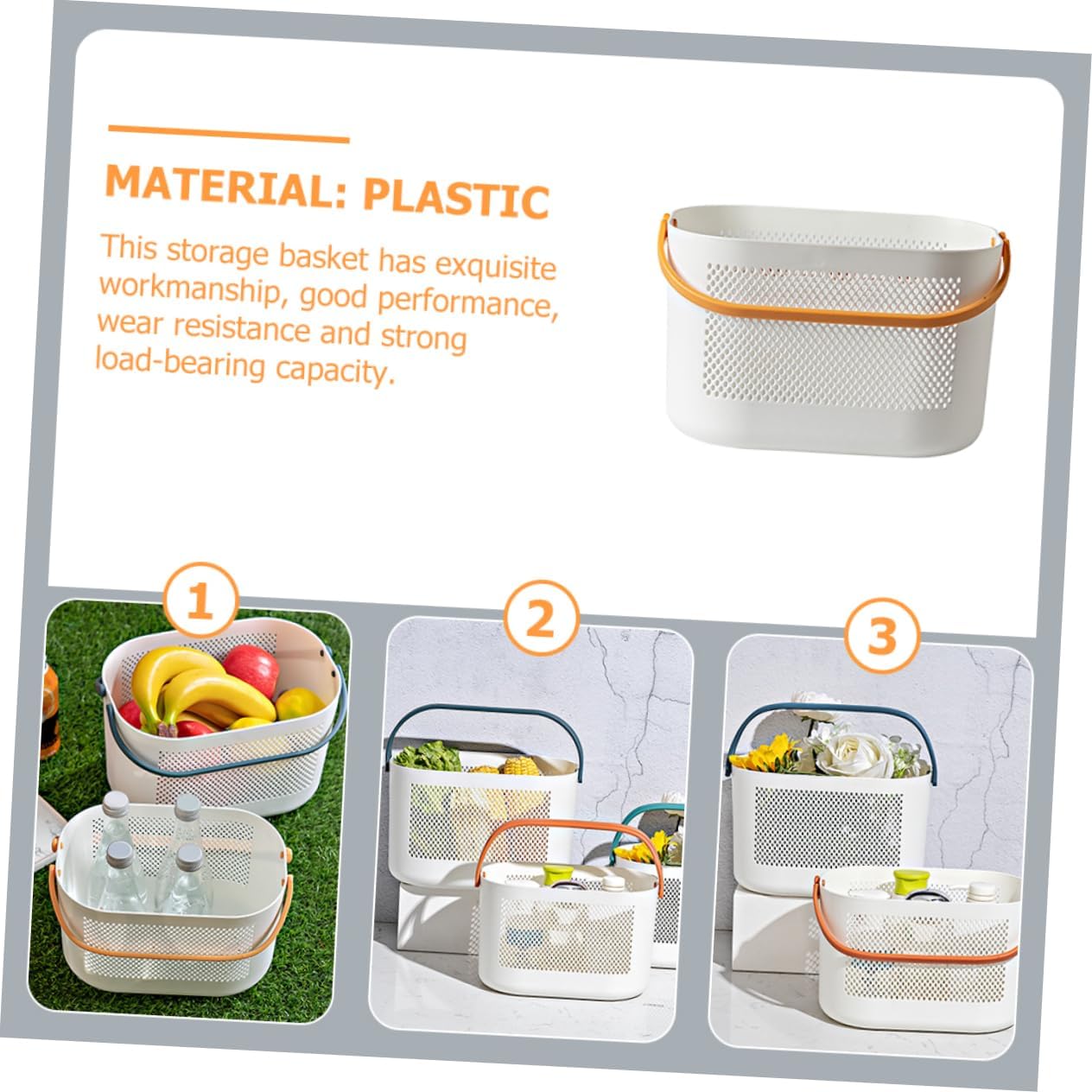 Cabilock Portable Shower Basket with Handles for Home and Travel