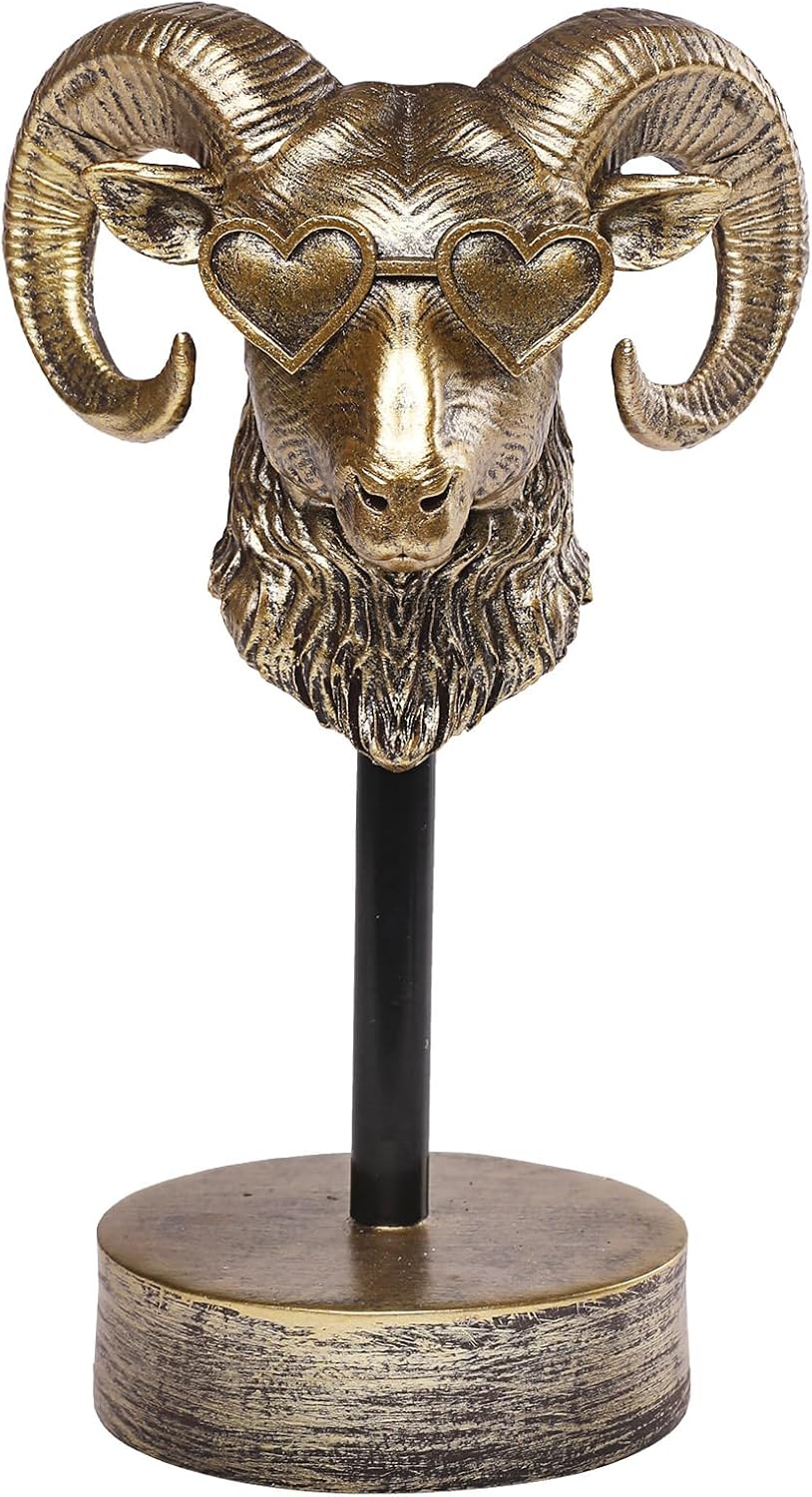 Handcrafted Resin Bighorn Sculpture - Modern Home Decor 1