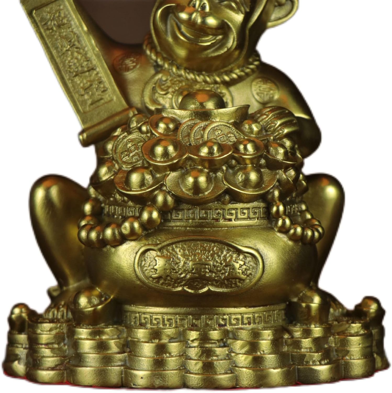 Usoway Brass Monkey Gold Coin Collector Figurine