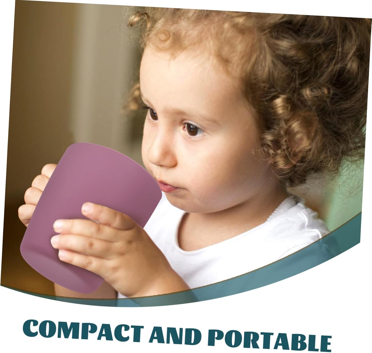 Luxshiny Spill-Proof Silicone Toddler Cup with Handle