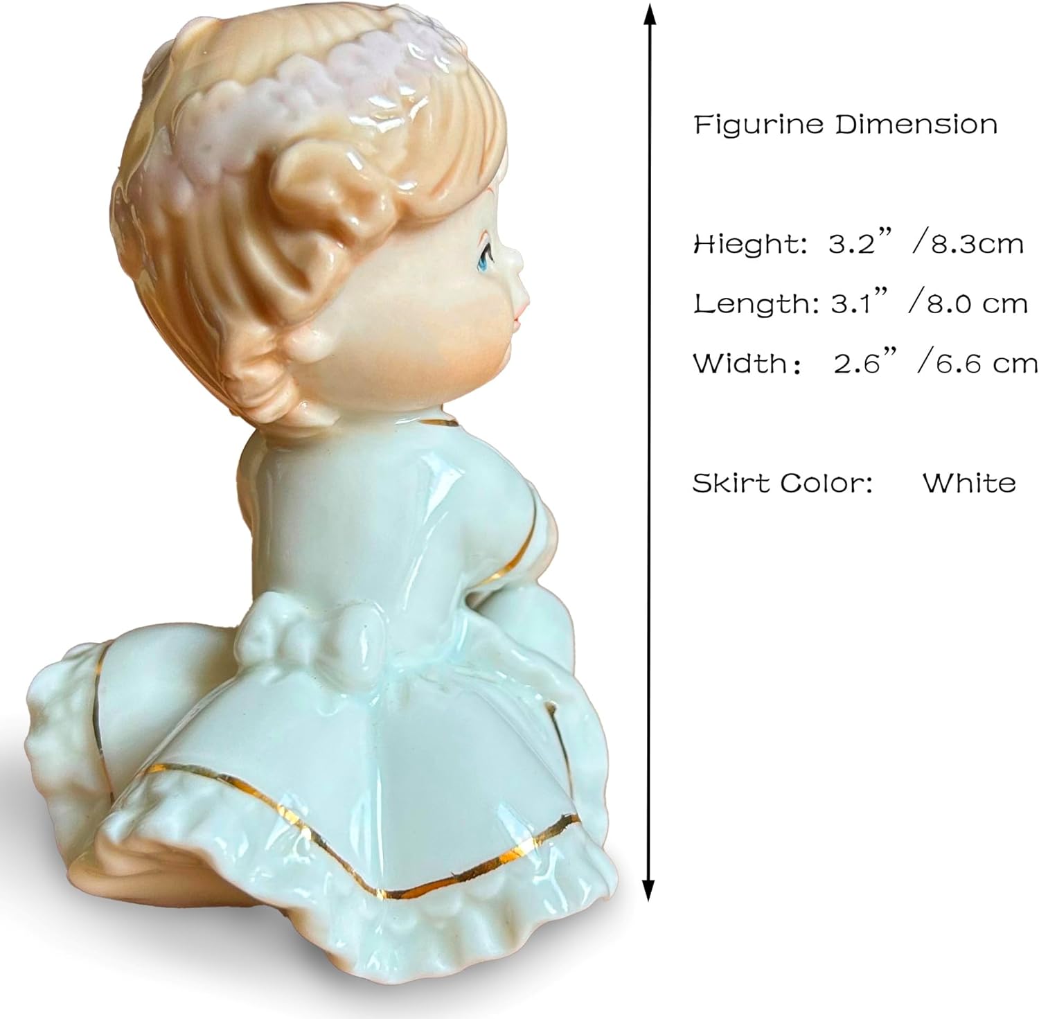 MTME Golden Princess Porcelain Sculpture Decor