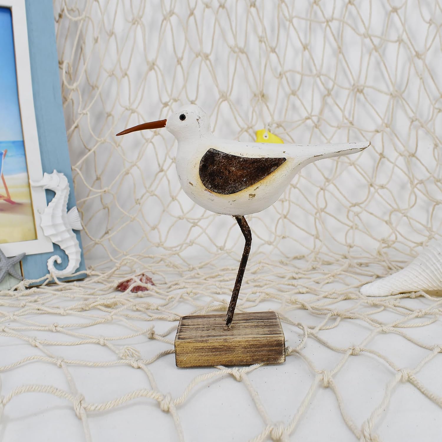 Aecipl Wood Seagull Garden Statue Nautical Decor