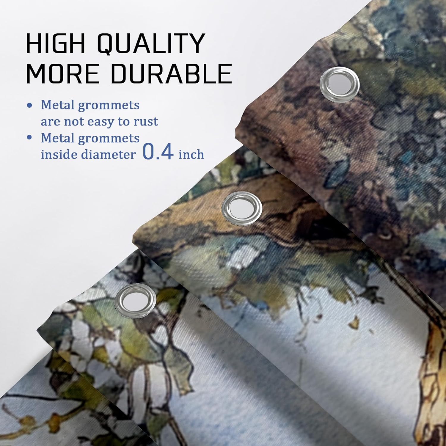 Fanciful Fox Shower Curtain Set 72x72 Inch