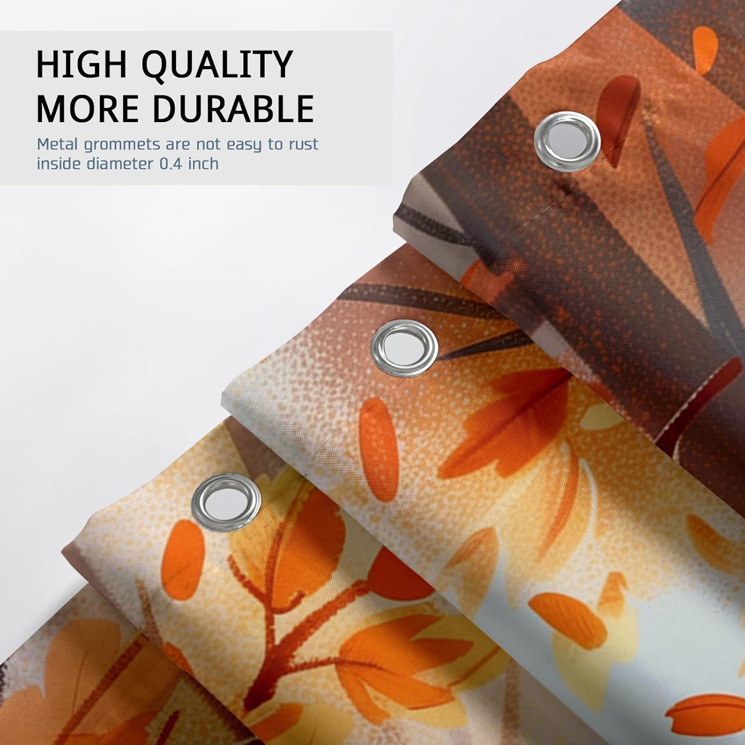 GDHBLING Fall Cartoon Squirrel Shower Curtain Set with Hooks