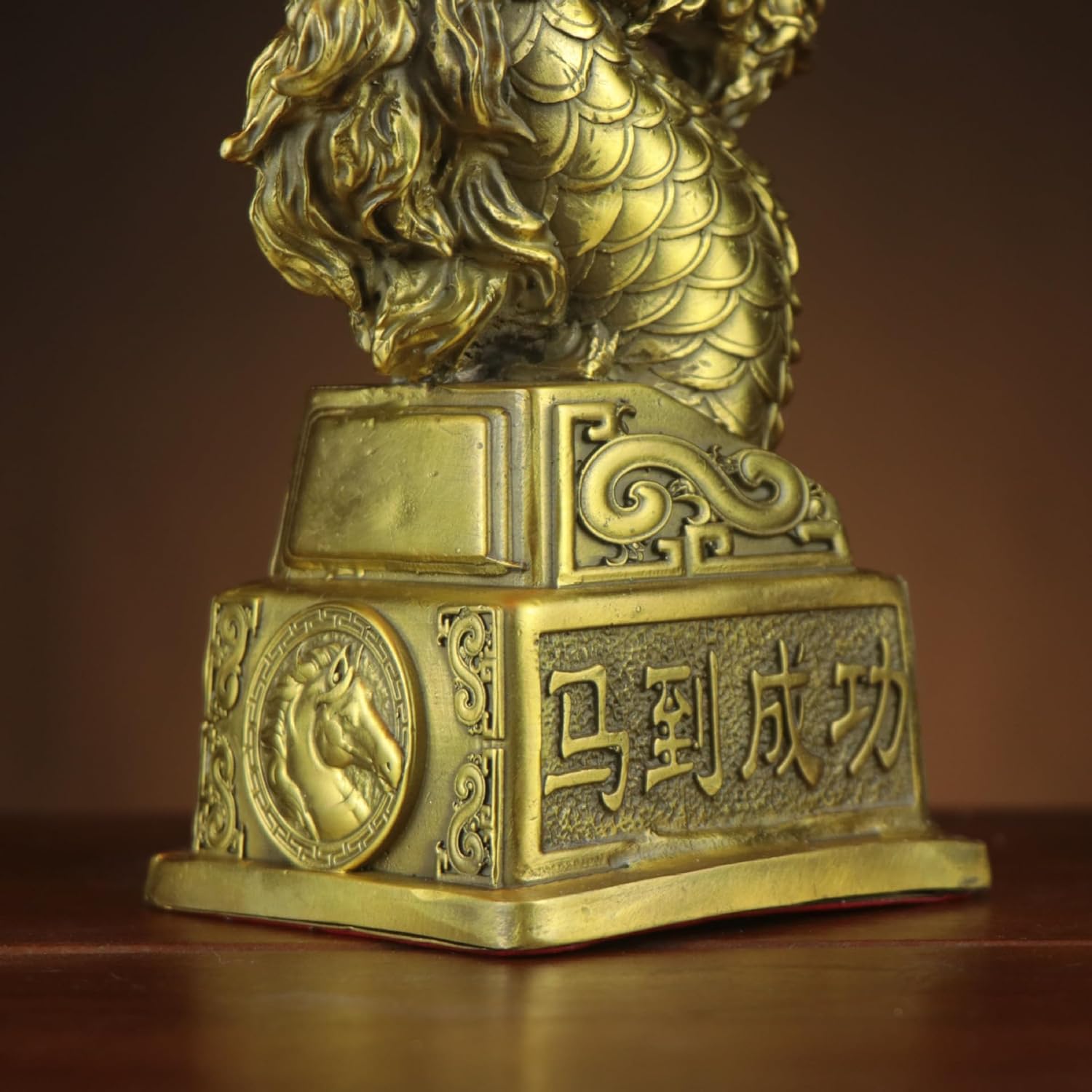 Usoway Full Copper Dragon Year Ornament Home Dcor