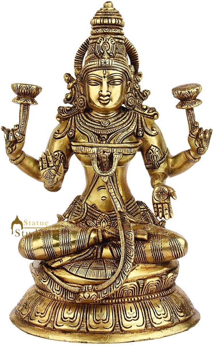 Statuestudio Laxmi Brass Idol Showpiece Gift