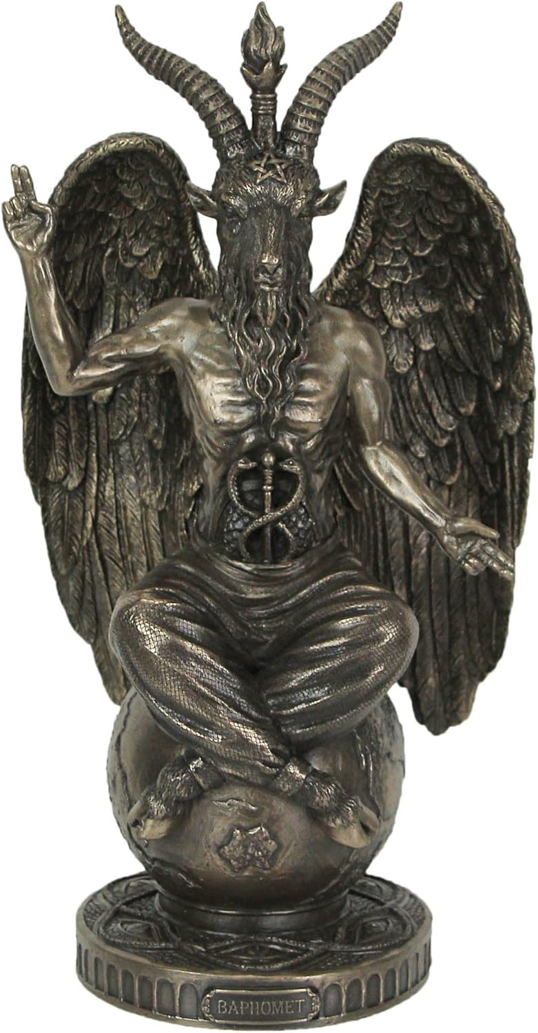 Veronese Design 1025 Tall Baphomet Statue Resin Cold Cast Bronze 1