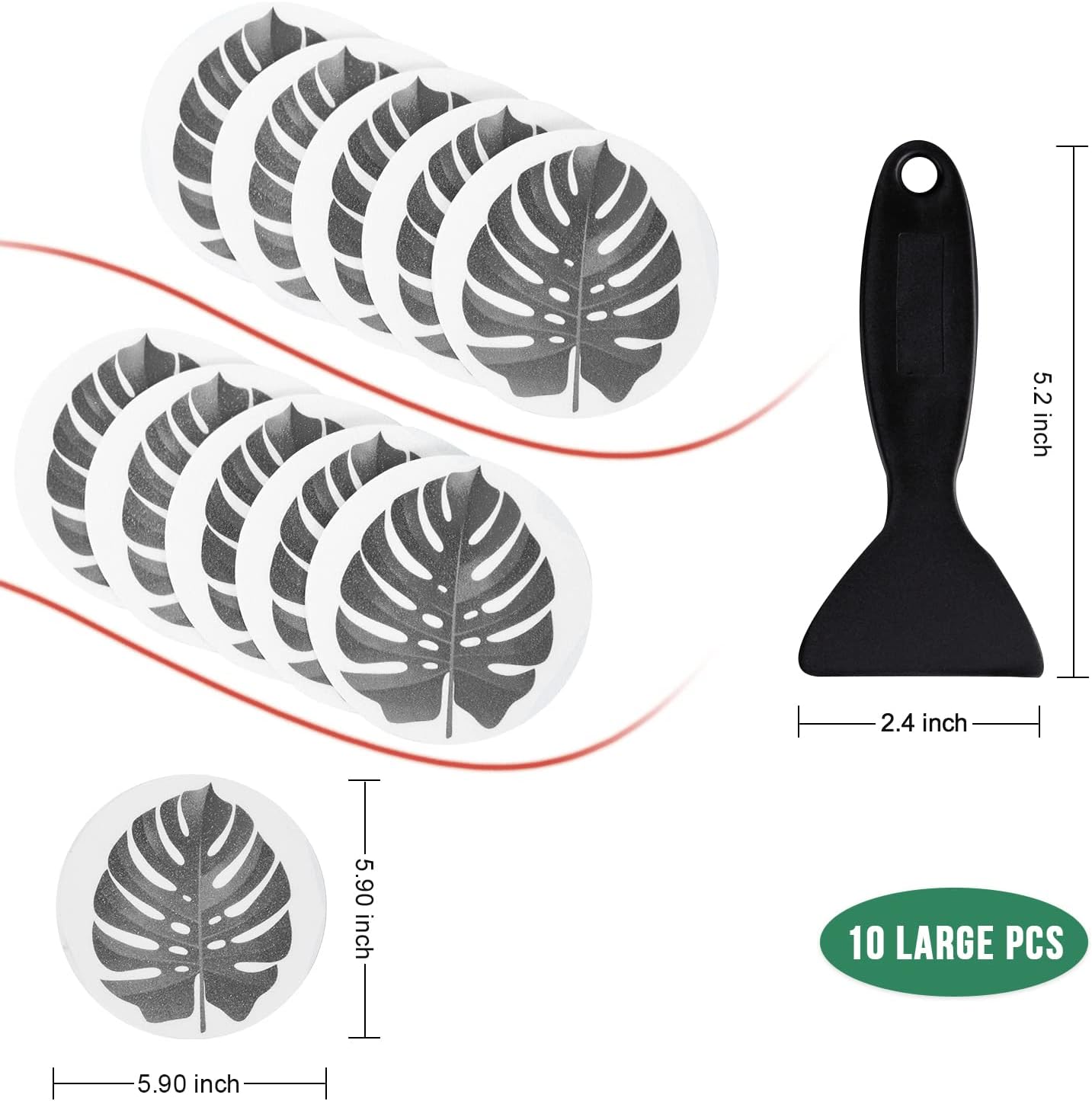 Secopad Non Slip Bathtub Stickers with Premium Scraper