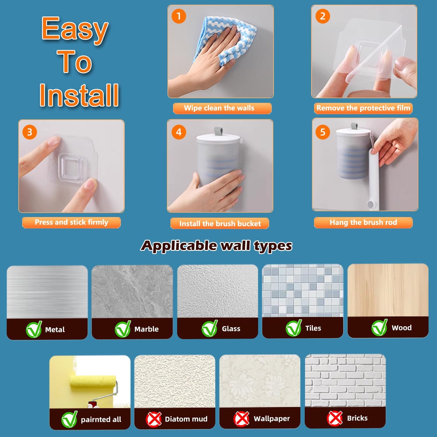 MOPALL 30 Count Toilet Brush Refills for Deep Cleaning