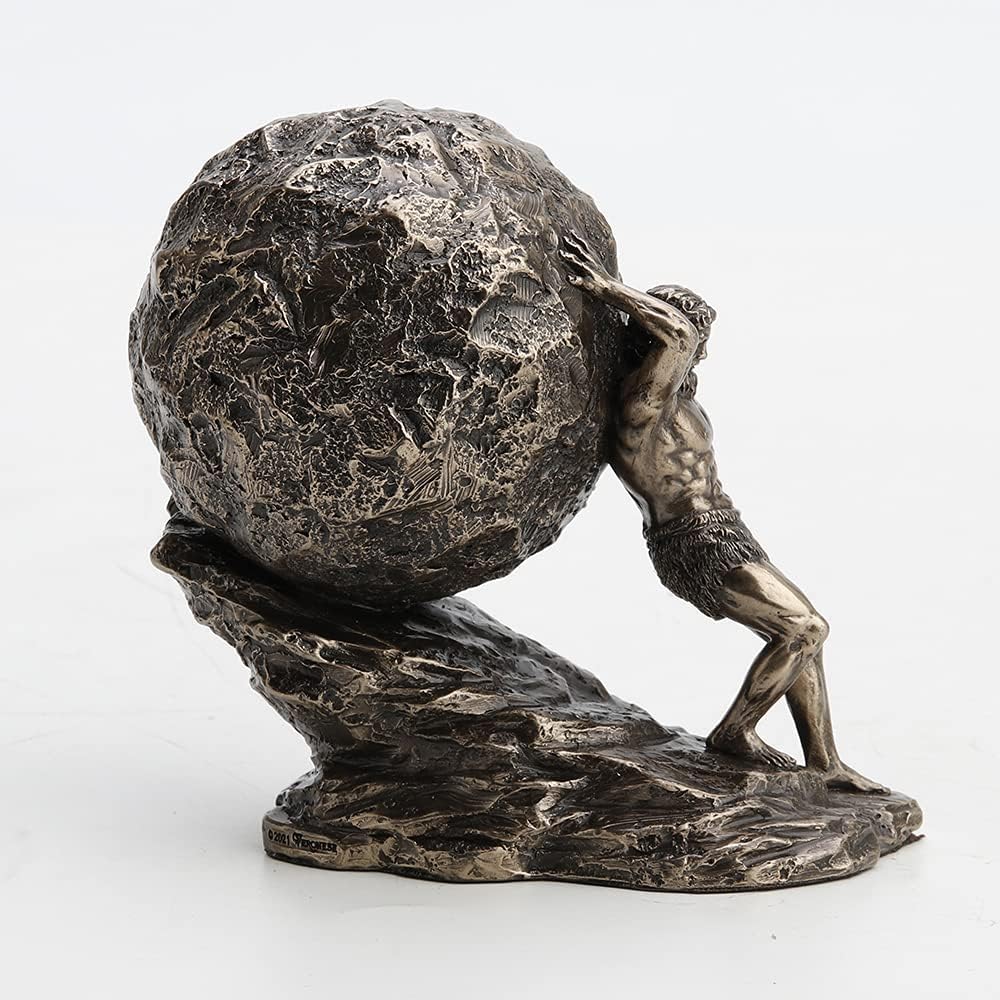 Veronese Design 4 38 Inch Sisyphus Rolling Boulder Figurine