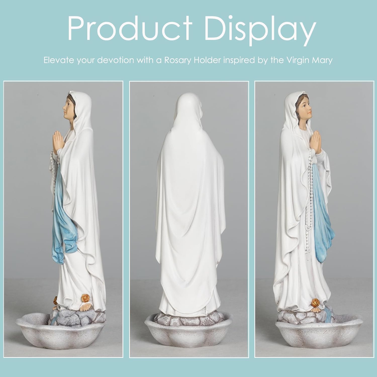 Grace4Joy Our Lady of Lourdes Statue 13 Inches