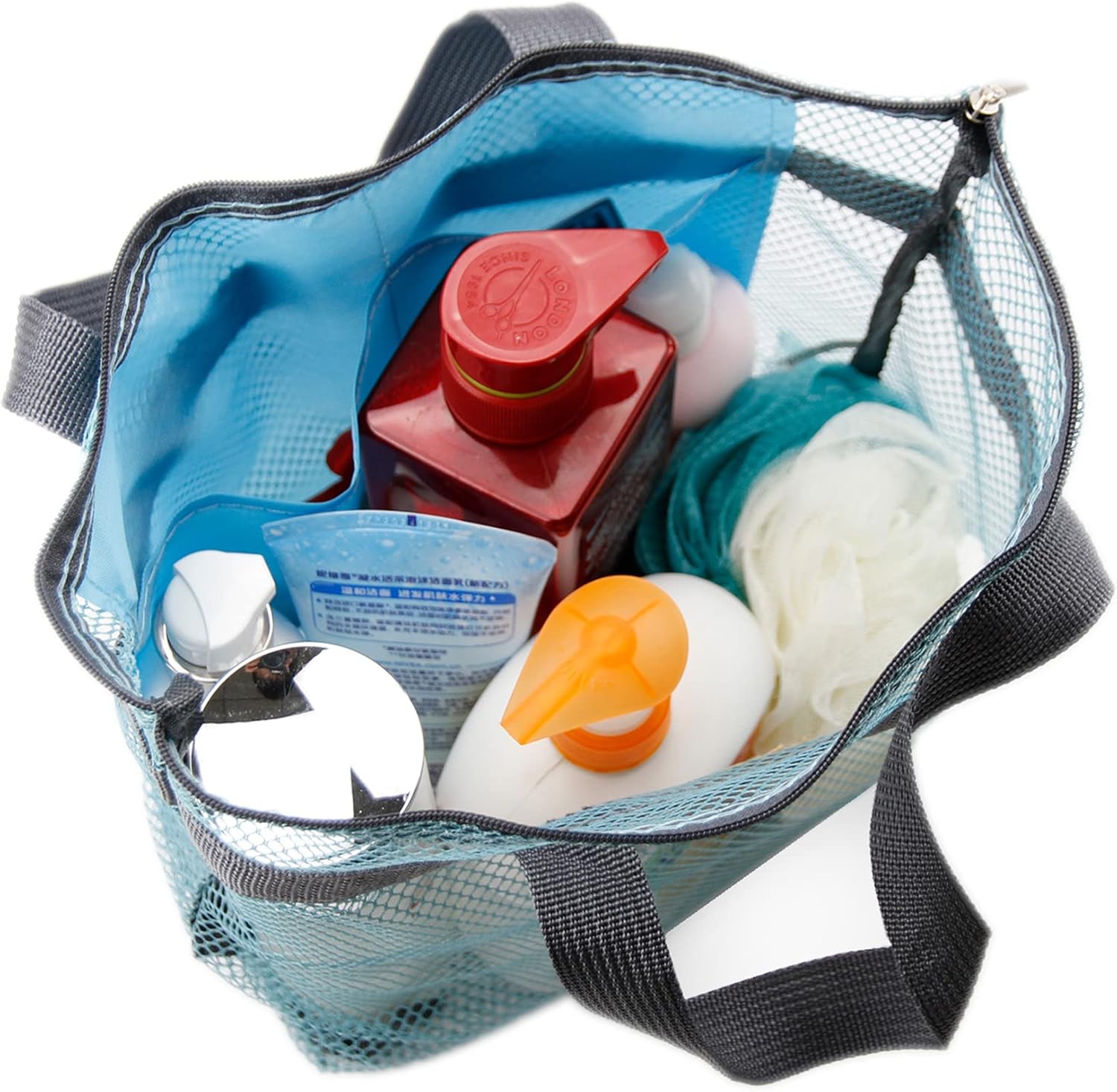 TOPASION Mesh Shower Caddy Bag for Travel and Gym