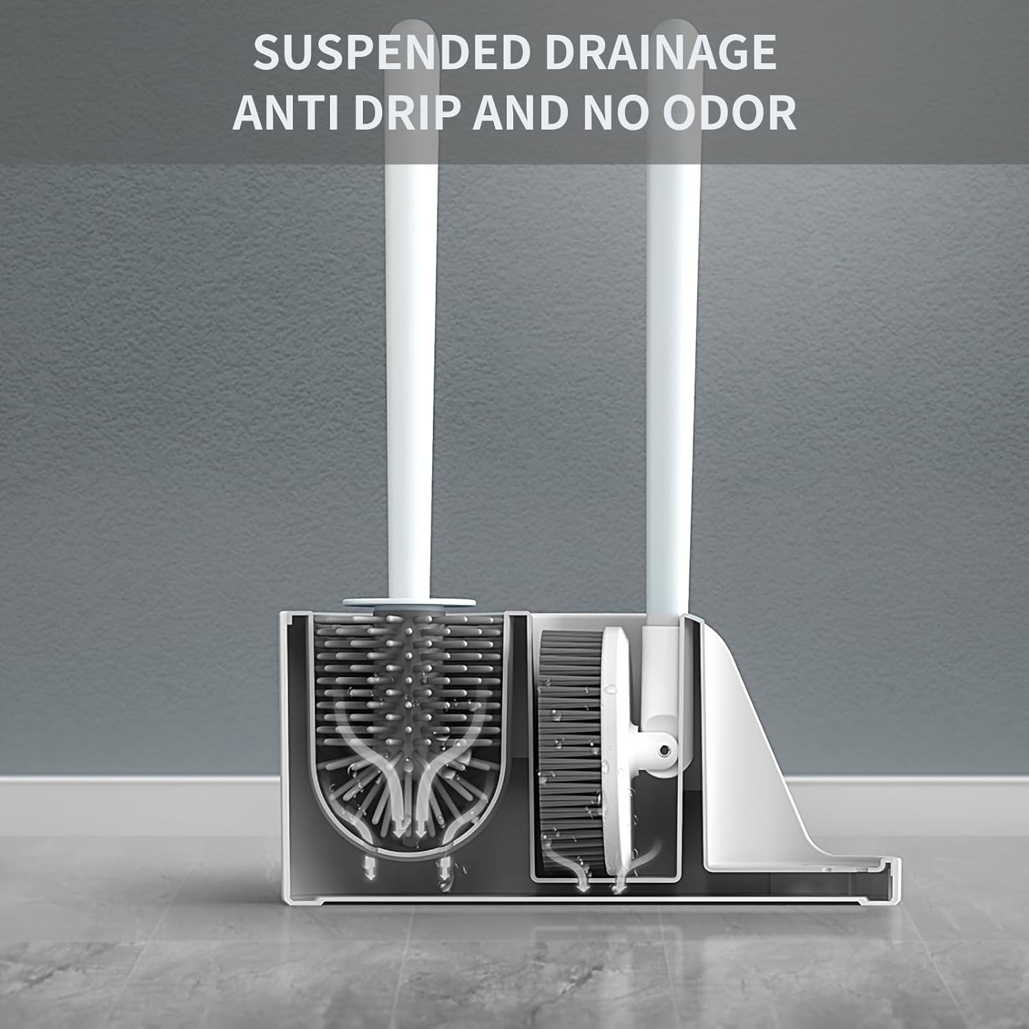 JIEKEDANLIN Toilet Brush Set with Holder