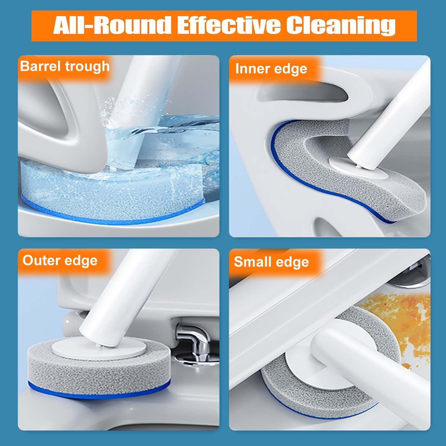 MOPALL 30 Count Toilet Brush Refills for Deep Cleaning