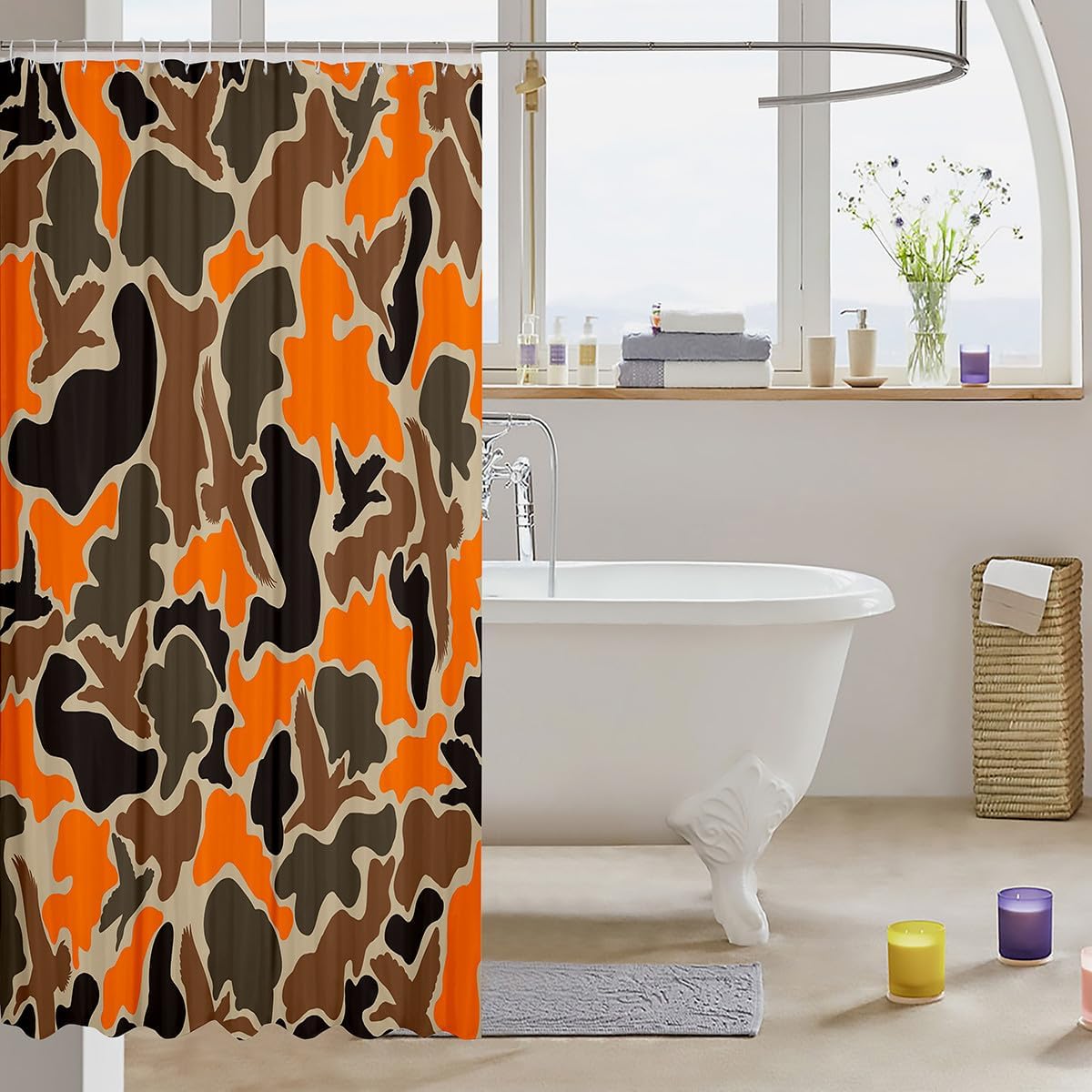 Feelyou Duck Hunter Camouflage Shower Curtain Set 72x72