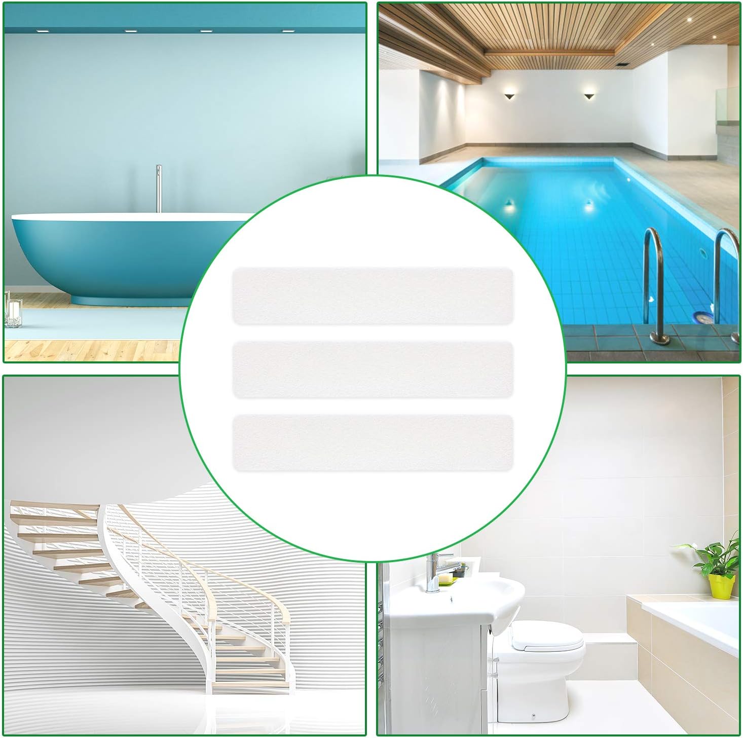 SlipStopper Non-Slip Bathtub Strips 18PCS