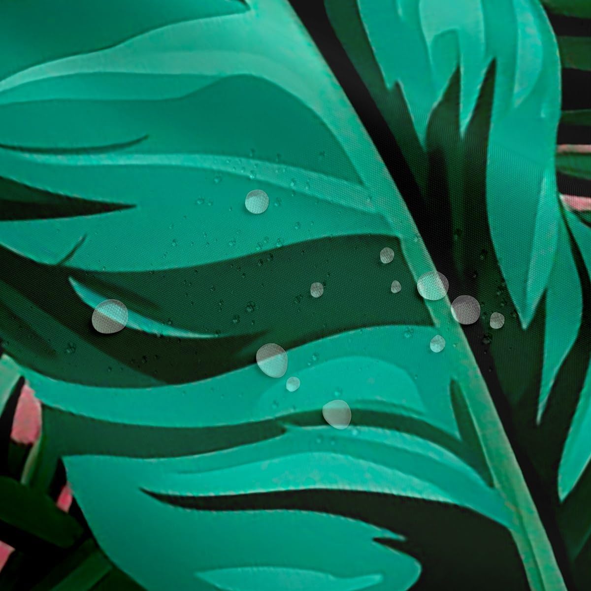 Erosebridal Palm Leaf Shower Curtain Set 72x78 Waterproof Kids