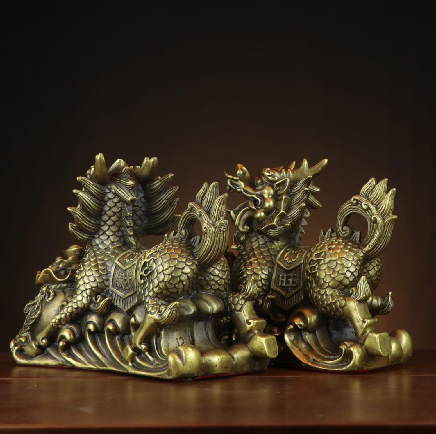 Usoway Copper Wealth God figurines Pair