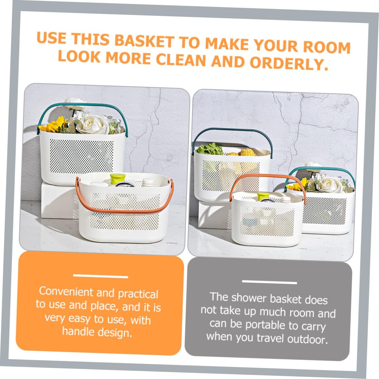 UTHCLO Portable Toilet Storage Organizer Basket