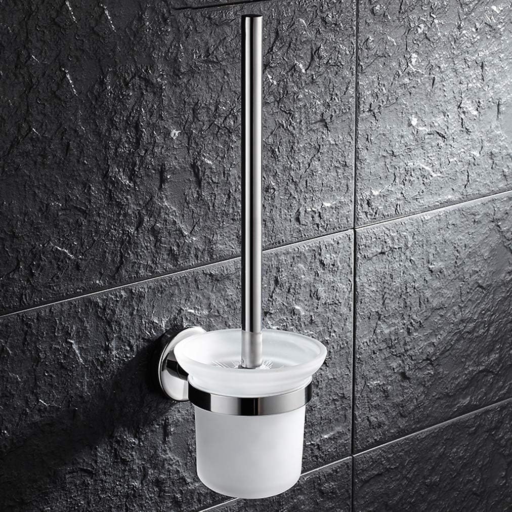 LUDSUY Wall Mounted Glass Toilet Brush Holder 1