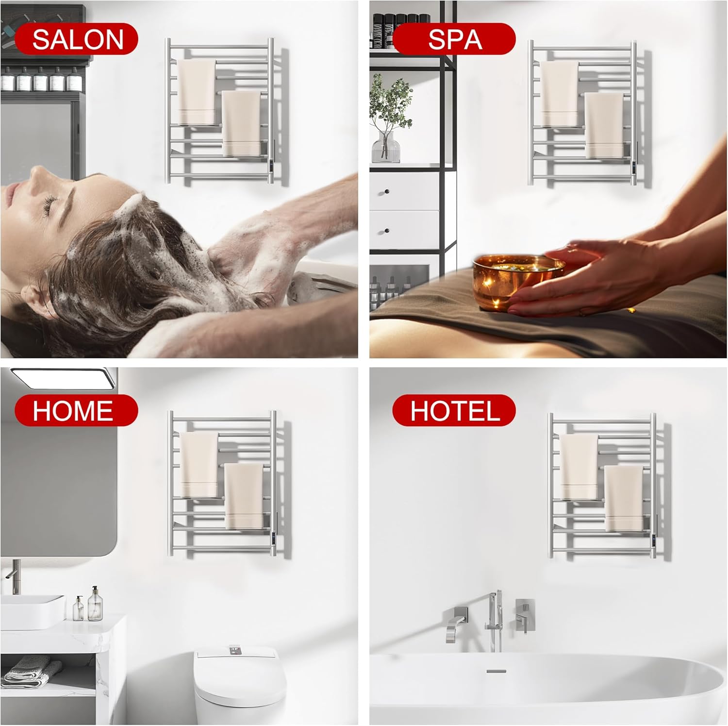 BLARALA Heated Towel Racks with Timer and Temperature Control