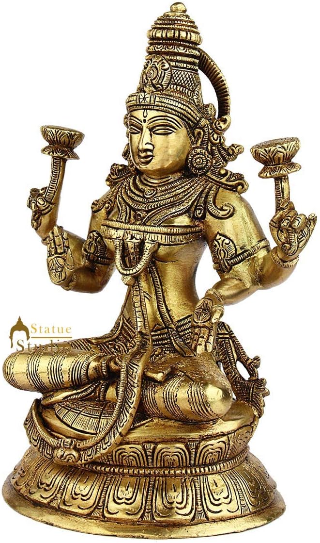 Statuestudio Laxmi Brass Idol Showpiece Gift