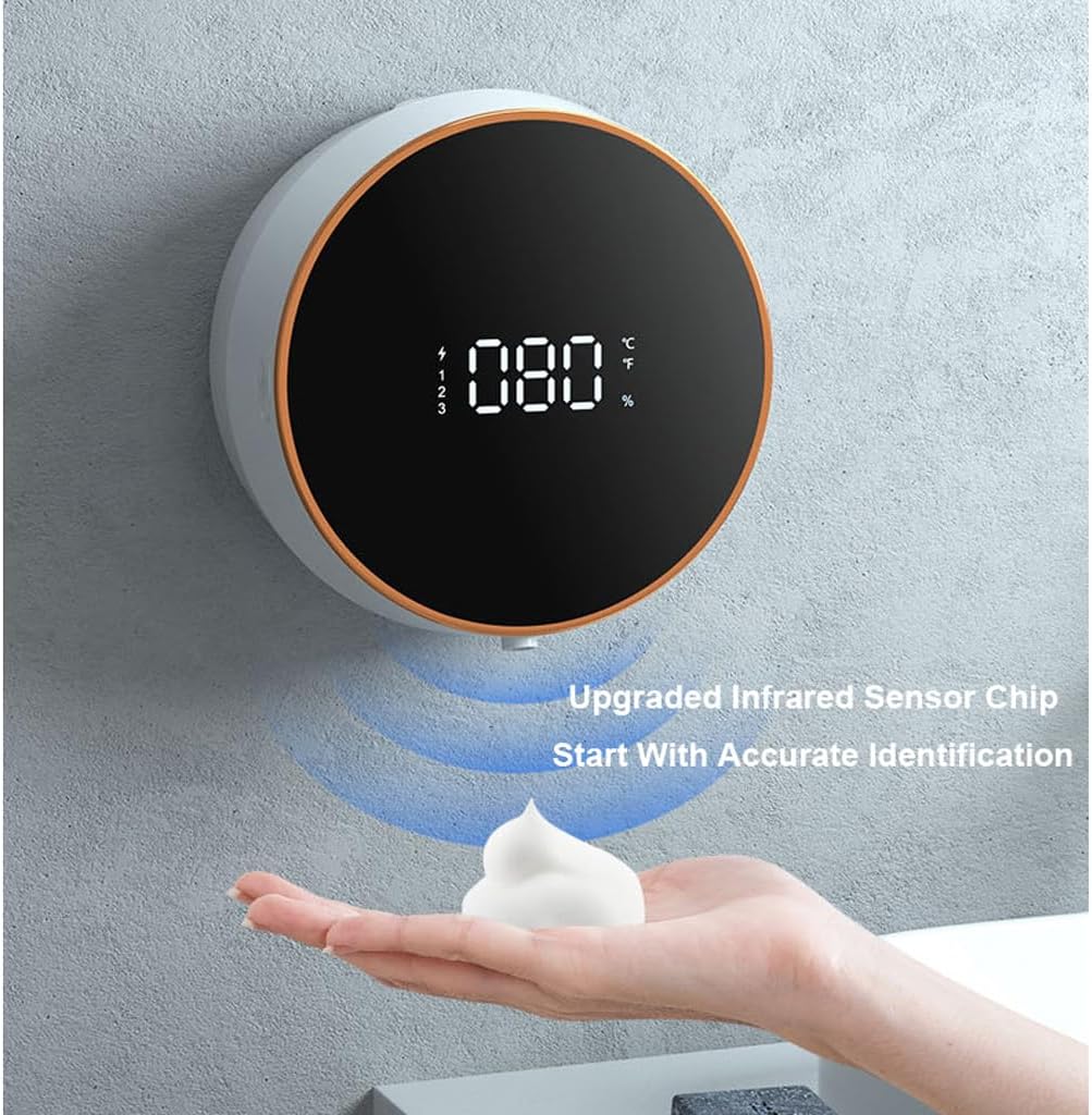 USB Rechargeable Touchless Foaming Soap Dispenser Wall Mount 300ml