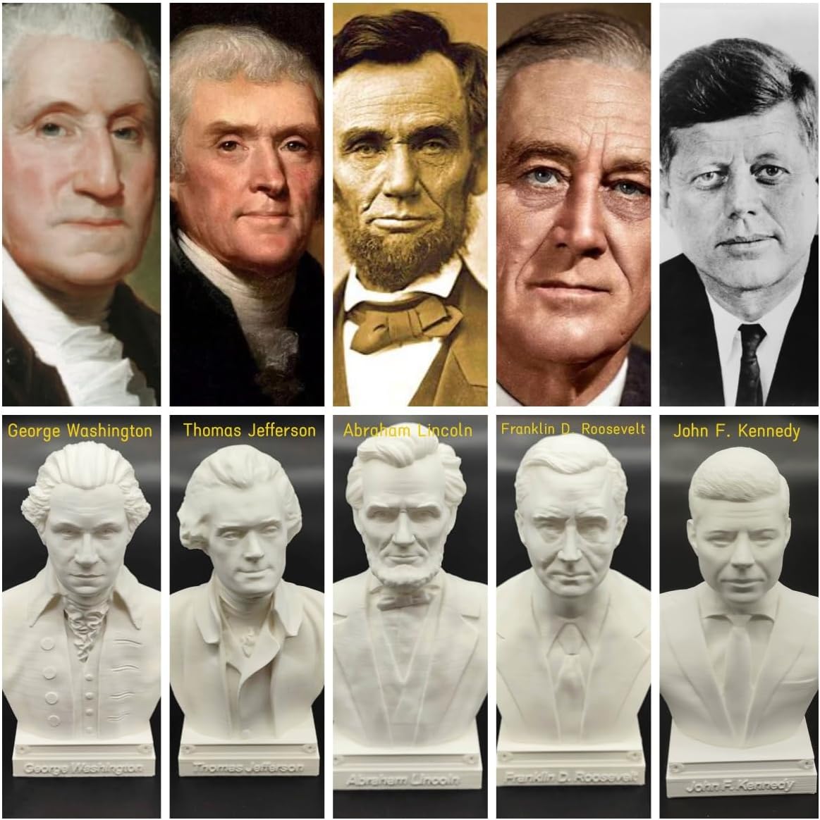 US President Founding Fathers Bust Sculptures Set of 5