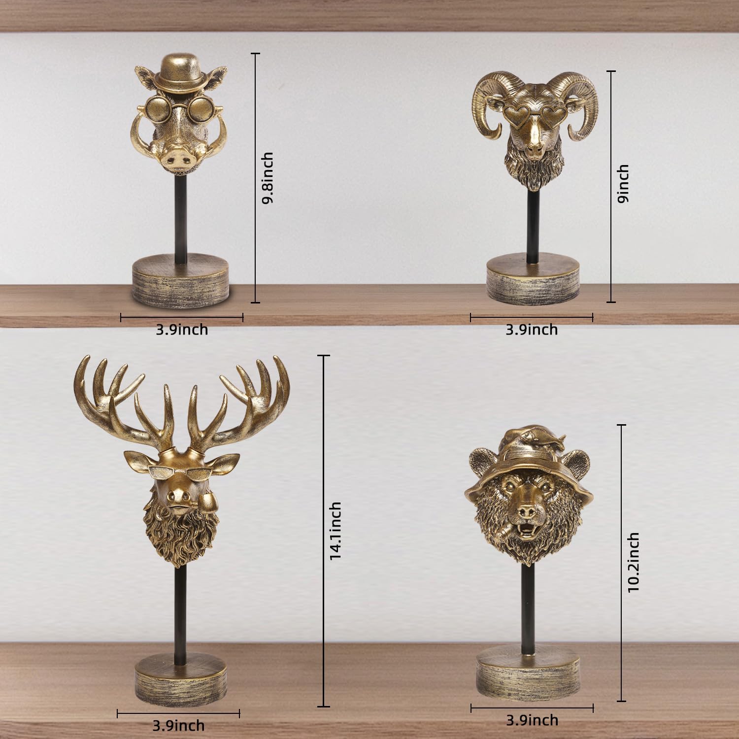 Handcrafted Resin Bighorn Sculpture - Modern Home Decor 1