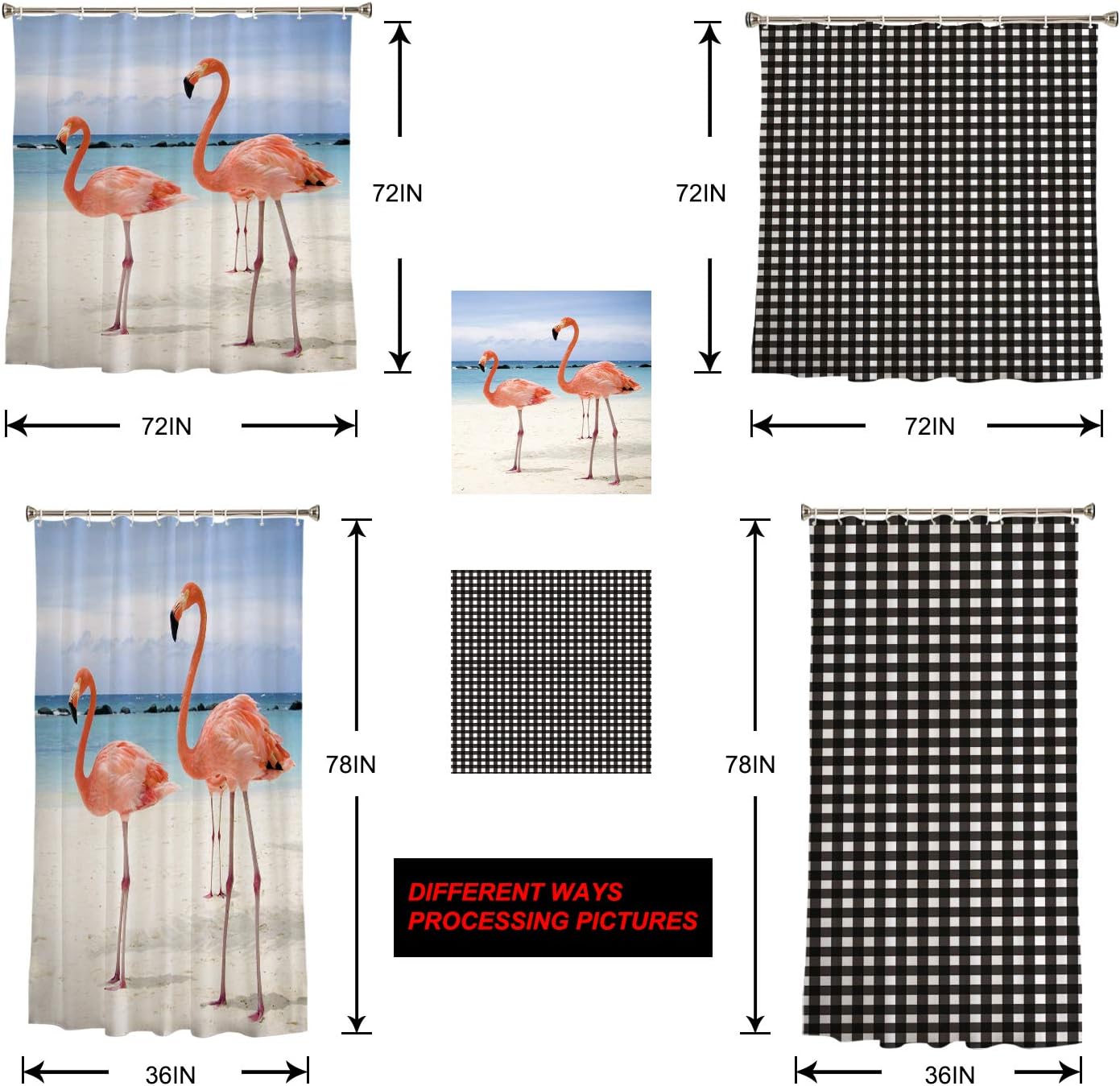 ZOE GARDEN Southwestern Orange Shower Curtain Set