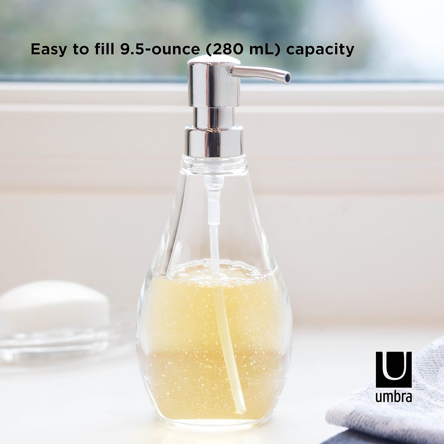 Umbra Droplet Clear Lotion Dispenser