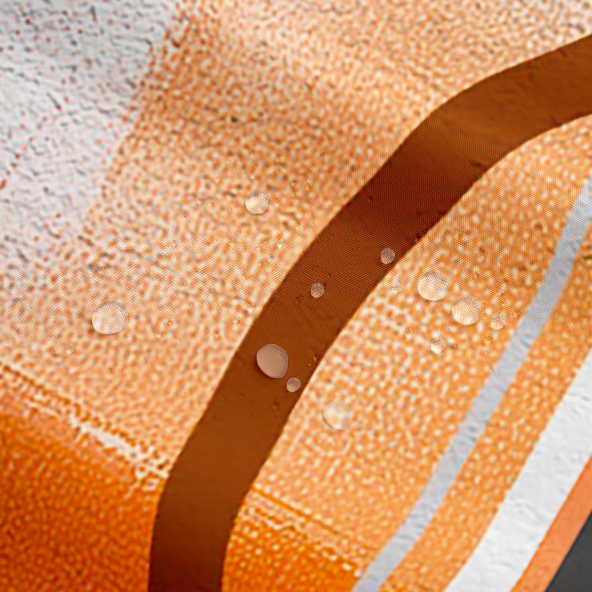 Erosebridal Burnt Orange Waterproof Shower Curtain Set